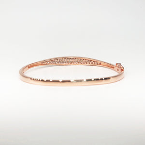 All-In Crystal Bangle in Rose Gold
