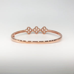 Triple Clovers Rose Gold Bracelet