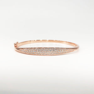 All-In Crystal Bangle in Rose Gold