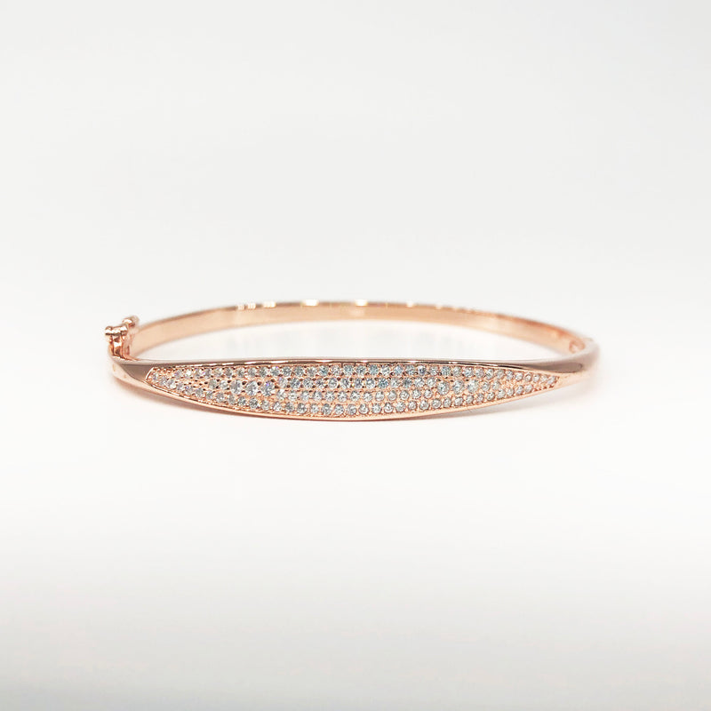 All-In Crystal Bangle in Rose Gold