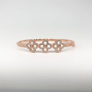 Triple Clovers Rose Gold Bracelet