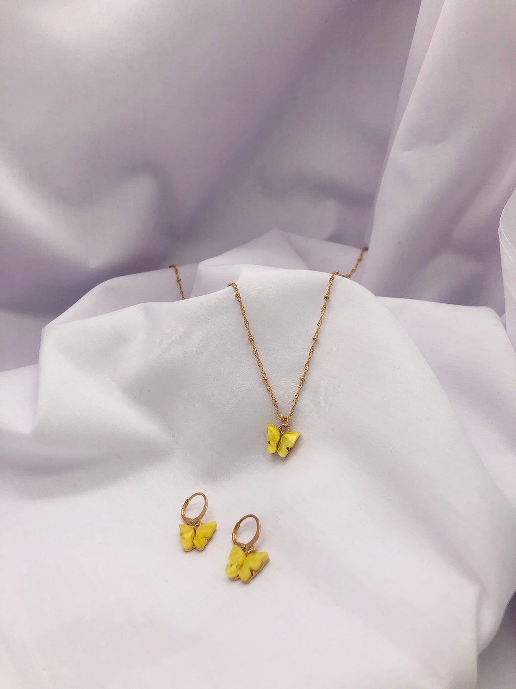 Little Yellow Butterfly Jewelry Set