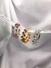 White Daisy Floral Hoop Earrings