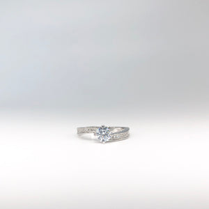 Queen Of Crystals Silver Ring