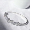 Triple Clovers Silver Bracelet