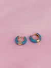 Blue Mini Hoop Earrings