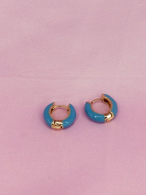 Black Mini Hoop Earrings