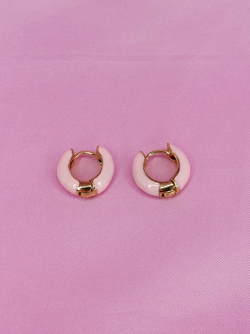 Light Pink Mini Hoop Earrings
