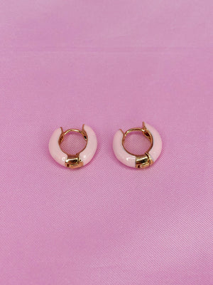 Black Mini Hoop Earrings