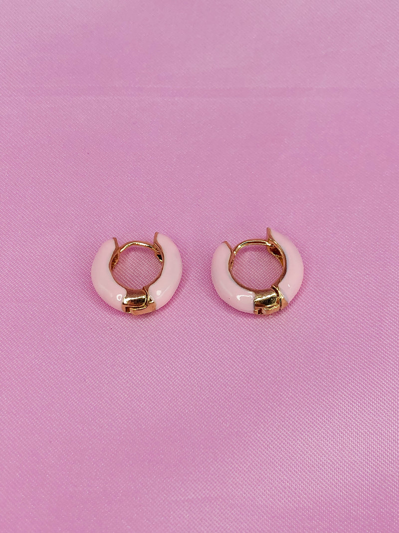 Black Mini Hoop Earrings