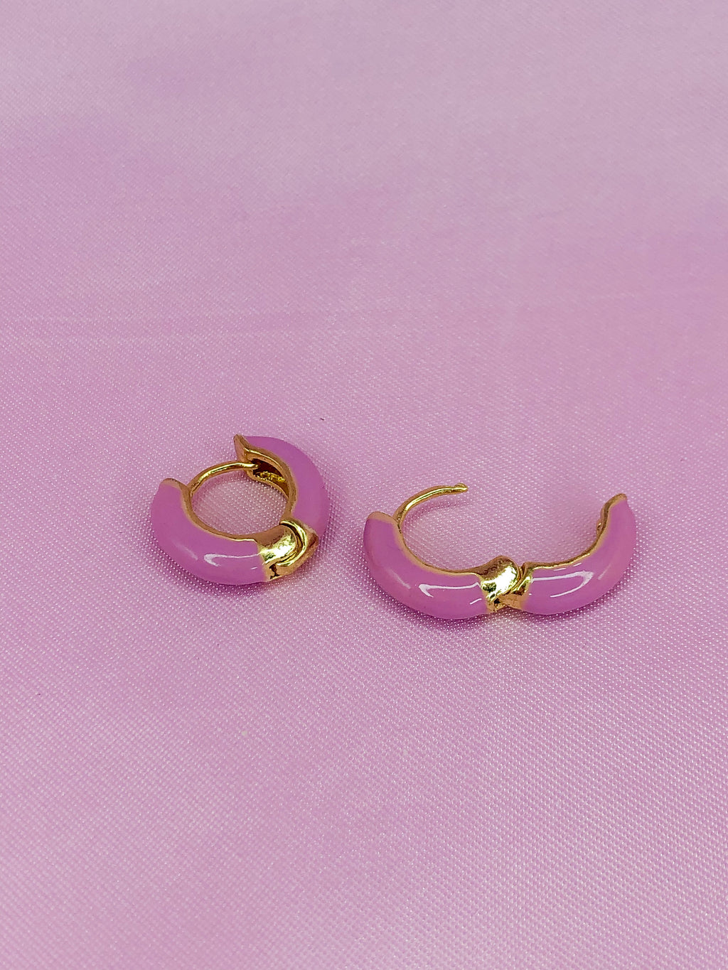 Pink Mini Hoop Earrings