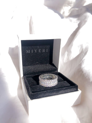 Bold Silver Cubic Zirconia Ring