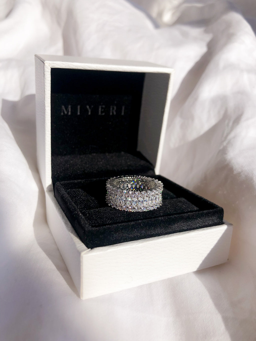 Bold Silver Cubic Zirconia Ring