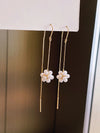 14K Gold Georgia White Earrings