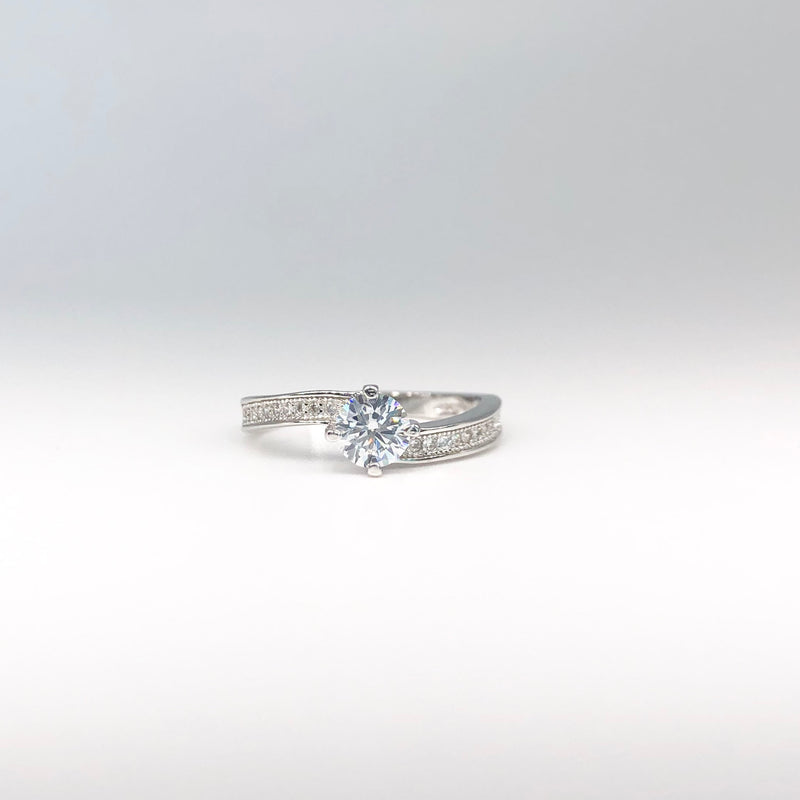 Queen Of Crystals Silver Ring