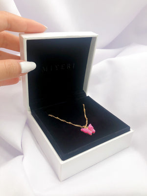 Little Pink Butterfly Jewelry Set