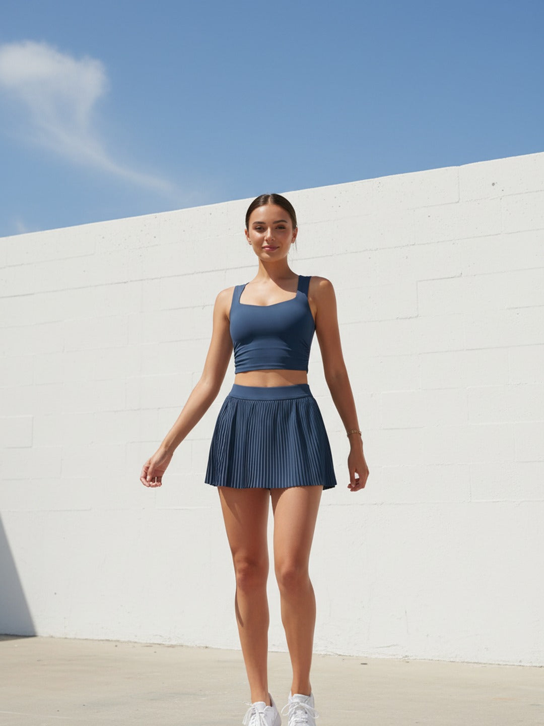 Gaia Grace Top and Skort Set - Navy
