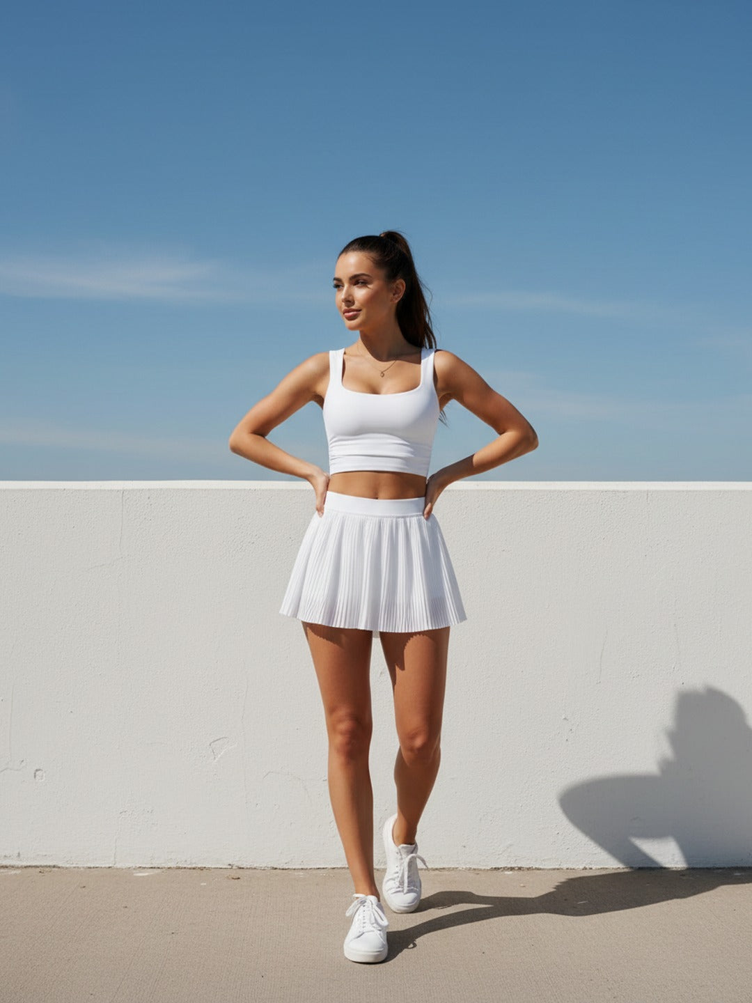 Gaia Grace Top and Skort Set - White