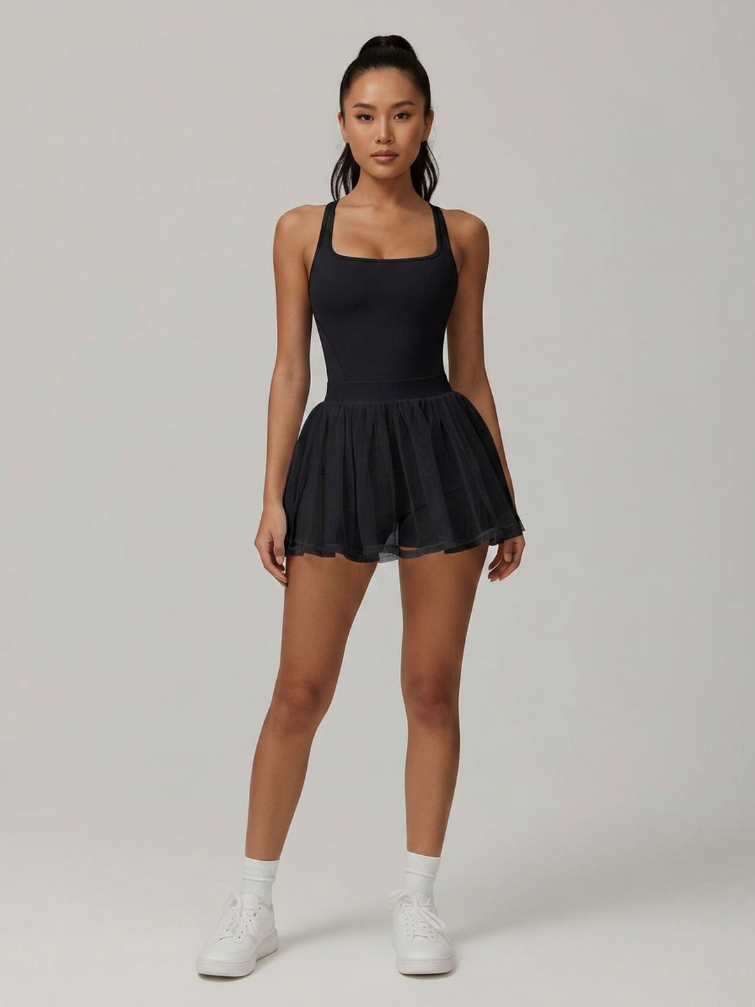Ballet Skirt Bodysuit - Black