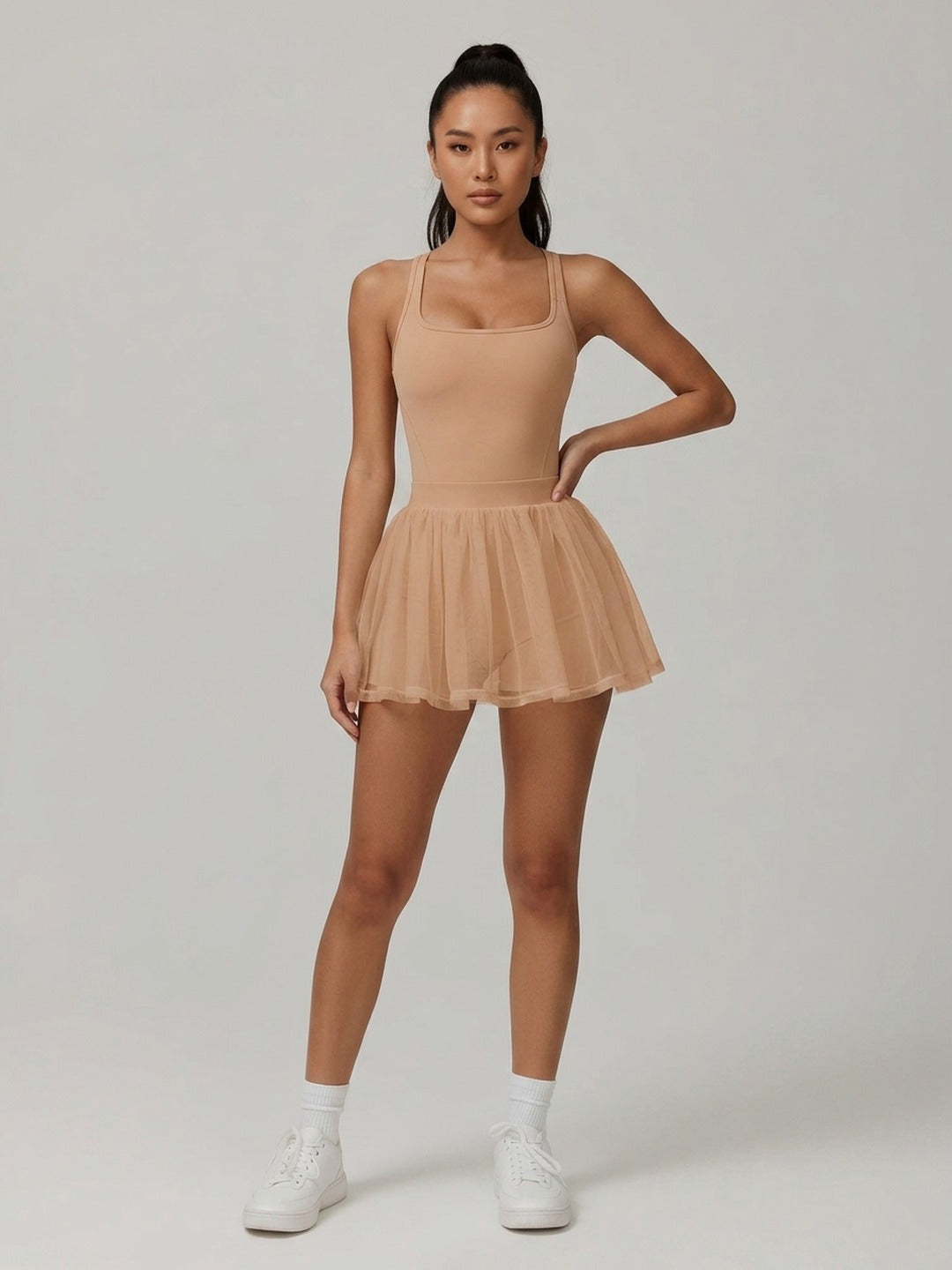 Ballet Skirt Bodysuit - Brown