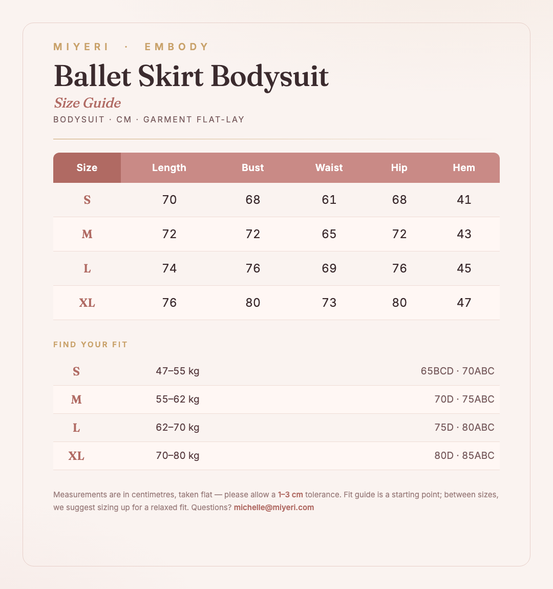 Size guide