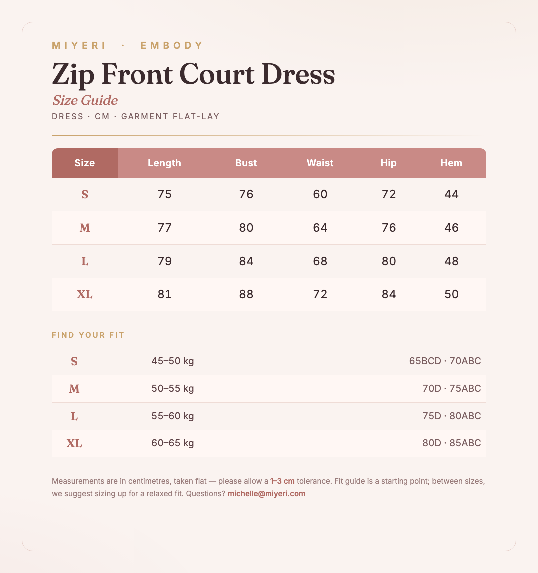 Size guide