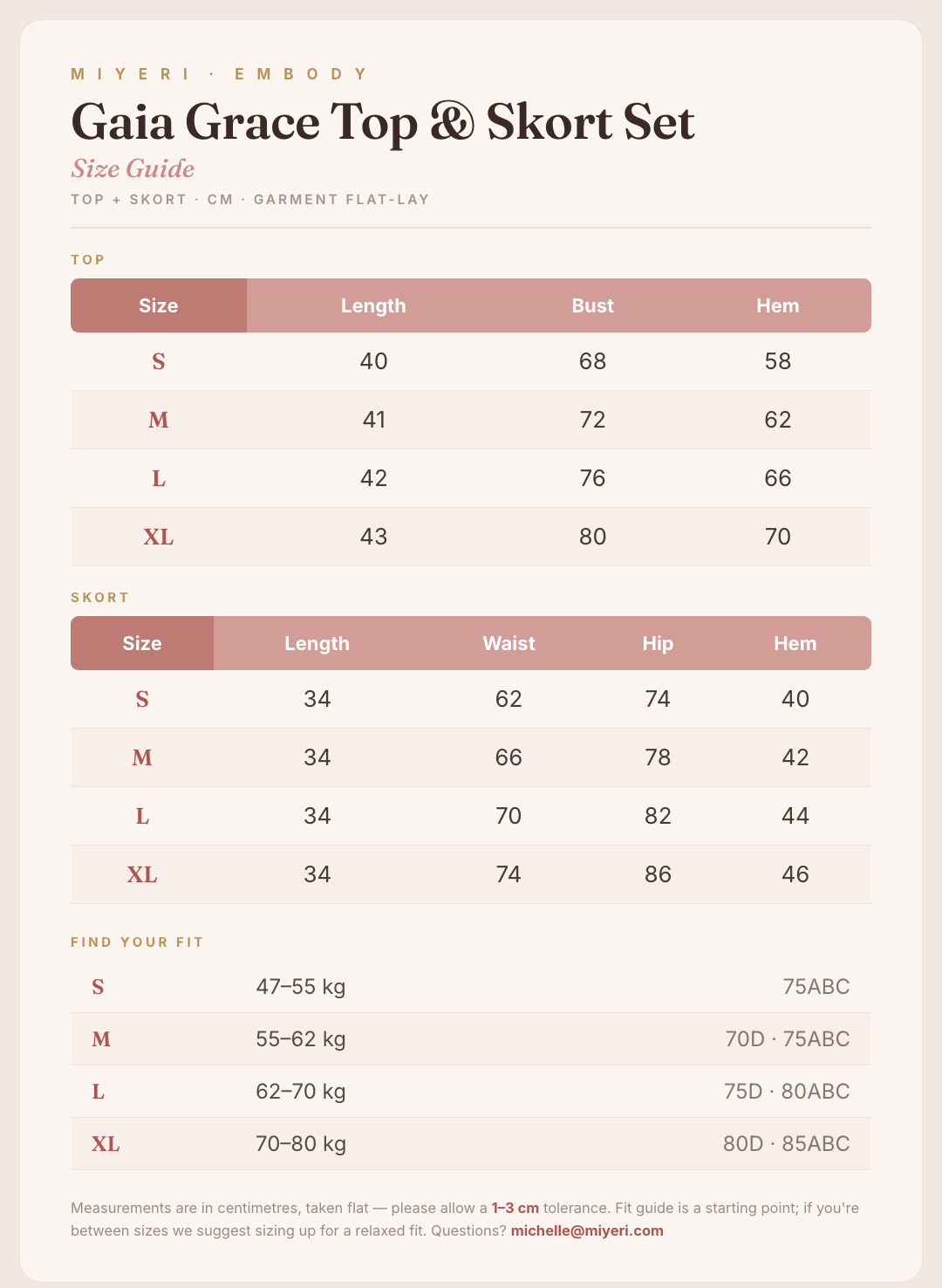 Size guide