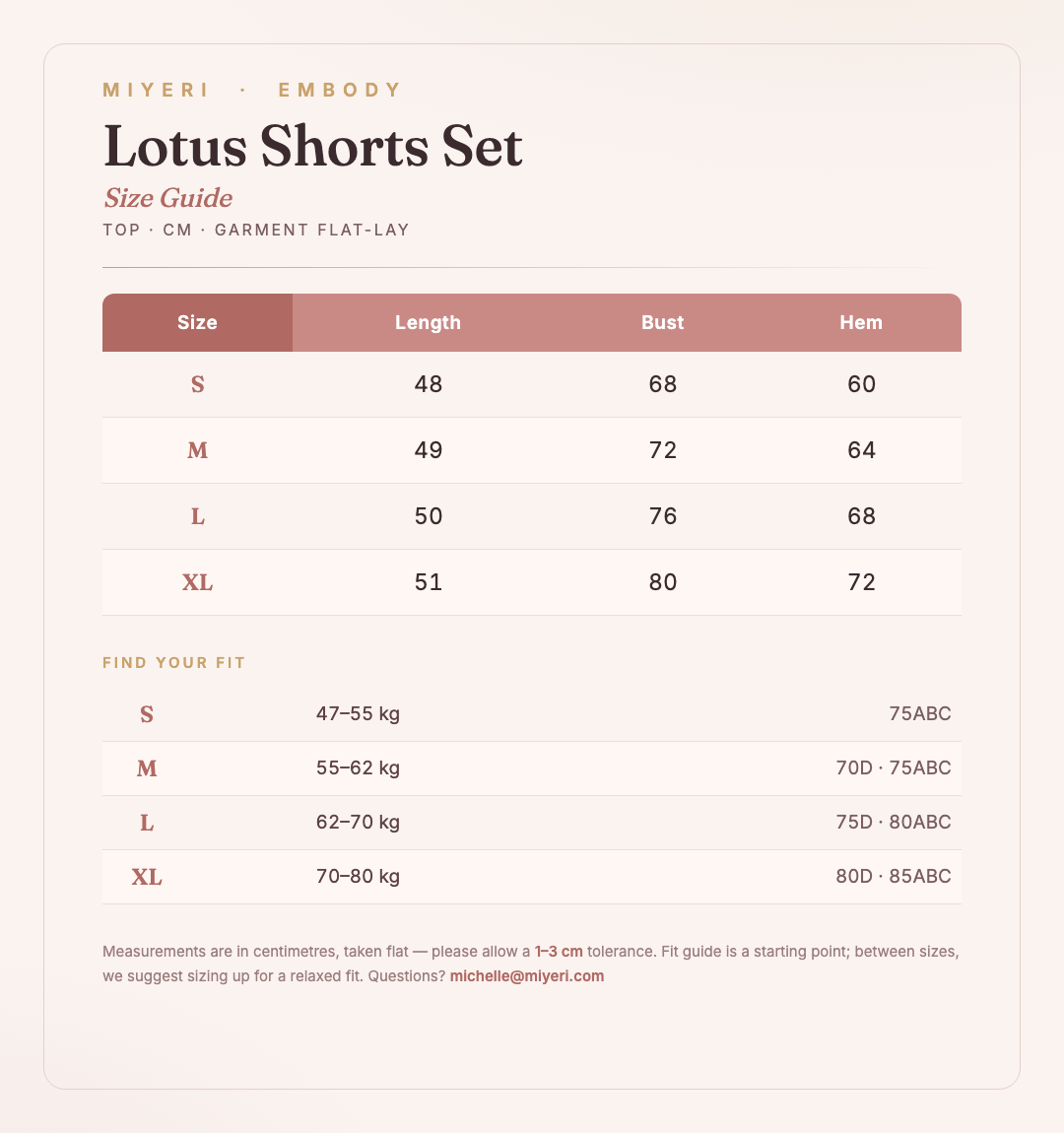 Size guide