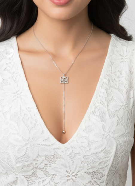 Geometric Drop Necklace